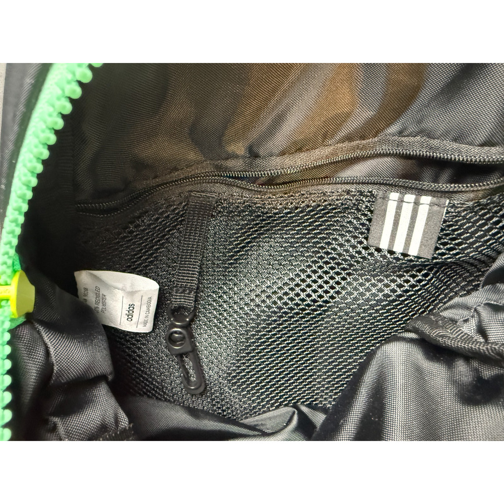 Adidas Mini Black Backpack with Neon Zippers - Picture 6 of 9